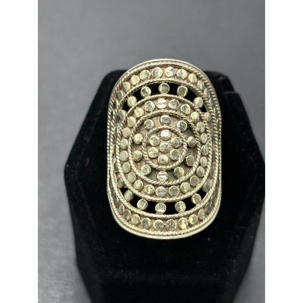 Anna Beck Saddle Ring Sterling Silver Two Tone Size 6 H10